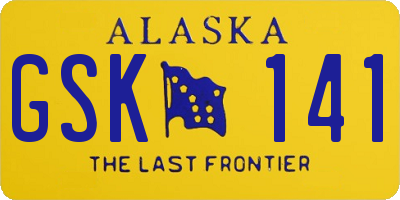 AK license plate GSK141