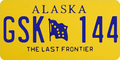 AK license plate GSK144