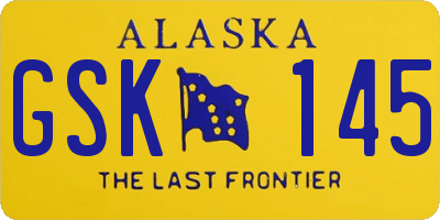 AK license plate GSK145