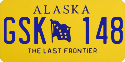 AK license plate GSK148