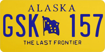 AK license plate GSK157