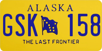 AK license plate GSK158