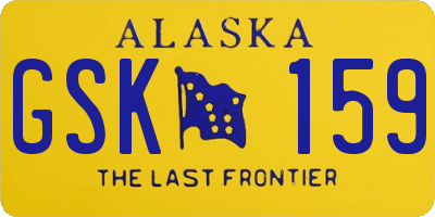 AK license plate GSK159