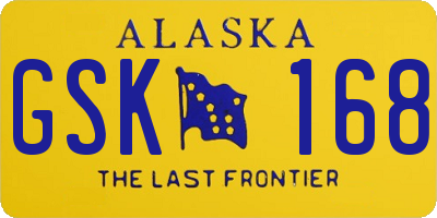 AK license plate GSK168