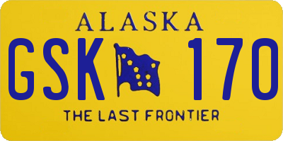 AK license plate GSK170