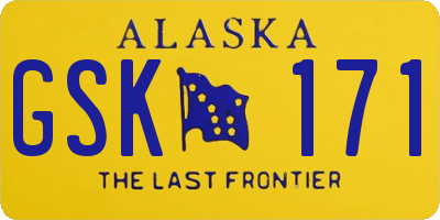 AK license plate GSK171