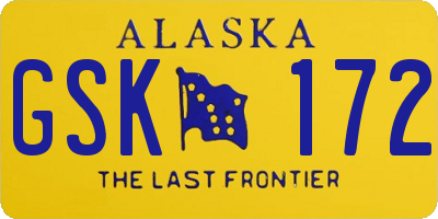 AK license plate GSK172