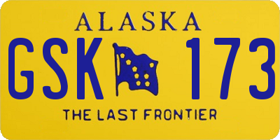 AK license plate GSK173