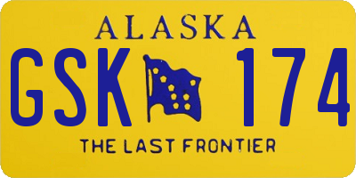 AK license plate GSK174