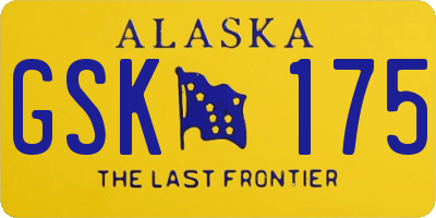 AK license plate GSK175