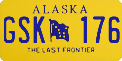 AK license plate GSK176