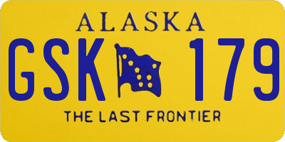 AK license plate GSK179