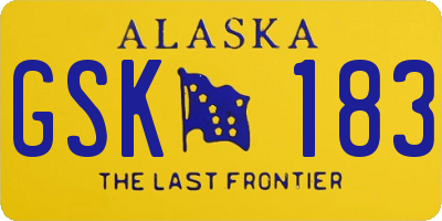 AK license plate GSK183