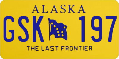 AK license plate GSK197