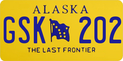 AK license plate GSK202