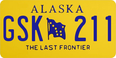 AK license plate GSK211