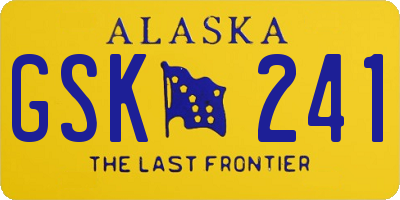 AK license plate GSK241