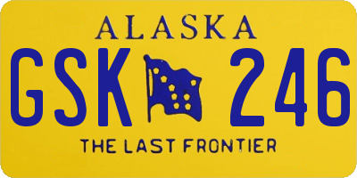 AK license plate GSK246