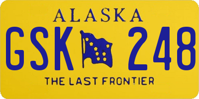 AK license plate GSK248