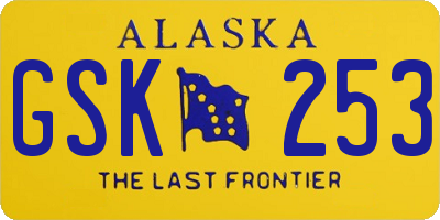 AK license plate GSK253