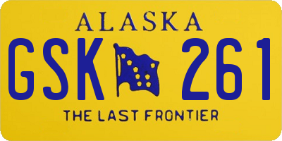 AK license plate GSK261