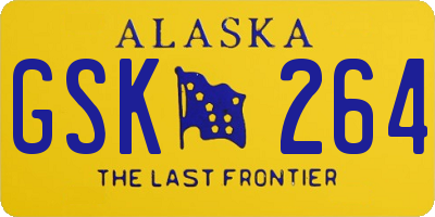 AK license plate GSK264