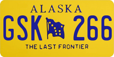 AK license plate GSK266