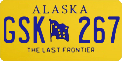 AK license plate GSK267