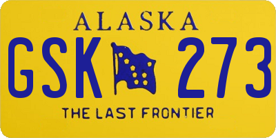 AK license plate GSK273