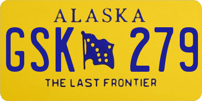 AK license plate GSK279