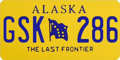 AK license plate GSK286