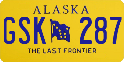 AK license plate GSK287