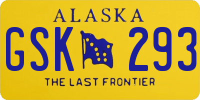 AK license plate GSK293