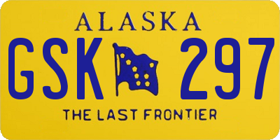 AK license plate GSK297