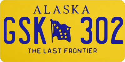 AK license plate GSK302