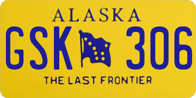 AK license plate GSK306