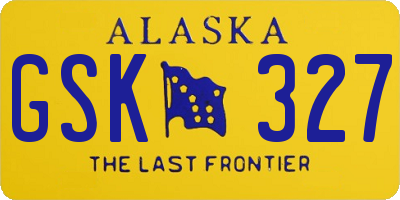 AK license plate GSK327