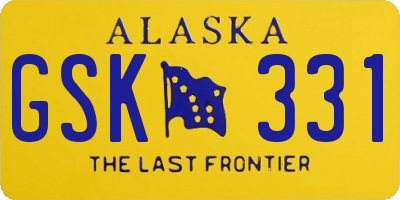 AK license plate GSK331
