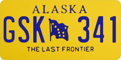 AK license plate GSK341