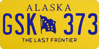 AK license plate GSK373