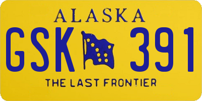 AK license plate GSK391