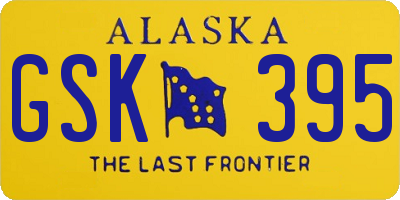 AK license plate GSK395