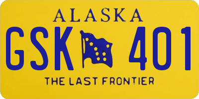 AK license plate GSK401