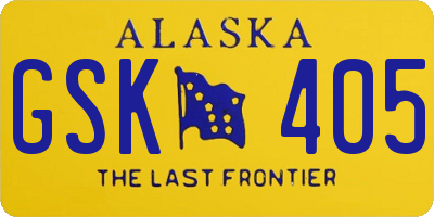 AK license plate GSK405
