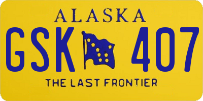 AK license plate GSK407