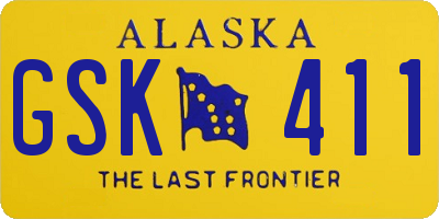 AK license plate GSK411