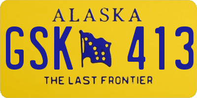 AK license plate GSK413