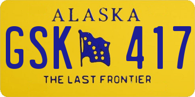 AK license plate GSK417