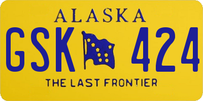 AK license plate GSK424