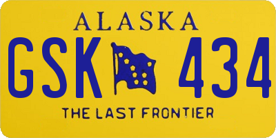 AK license plate GSK434